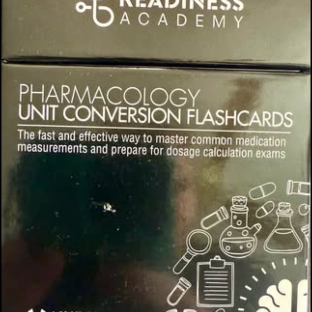 **SOLD**Pharmacology/unit conversion flashcards for medical/RN imperial & metric